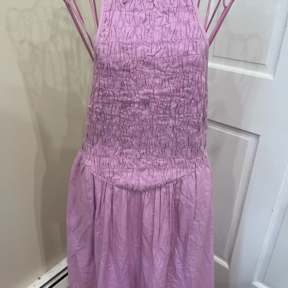 free people smocked maxi dress SZ XS